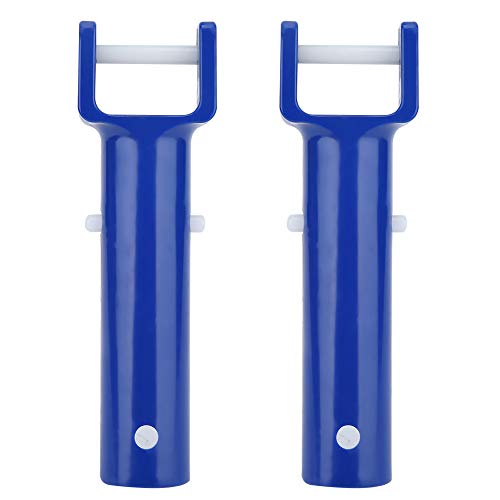 AUNMAS 2Pcs Pool Vakuumkopf Griff Ersatzteile Blau ABS Schwimmbad V-Form Clip Bürstenkopf Griff Reinigungsbürstenkopf Ersatz Pool Zubehör von AUNMAS