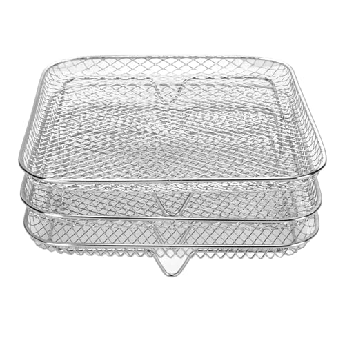AUNMAS 3 -stufige Edelstahl -Fritteuchsenregale, Spülmaschine, Sichere Stapelbare Dehydratorständer für Luftfritteuse Backkochen Röst AUNMAS 3 -stufige Edelstahl -Fritteuchsenregale, Spülmaschine, Sichere Stapelbare Dehydratorständer für Luftfritteuse Backkochen Röst von AUNMAS