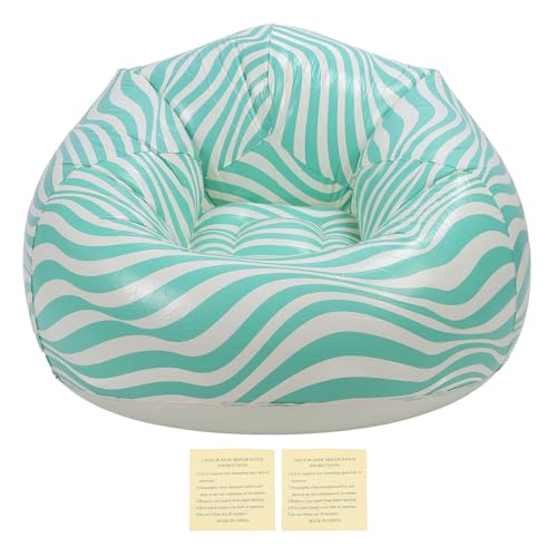 AUNMAS Aufblasbarer Stuhl Tragbare Blow -up -Lounge W Reparaturflecken für Innenpool Im Freien Pool Beach Camping Leicht 28.75 Unzen PVC Ergonomisches Design (Green) von AUNMAS
