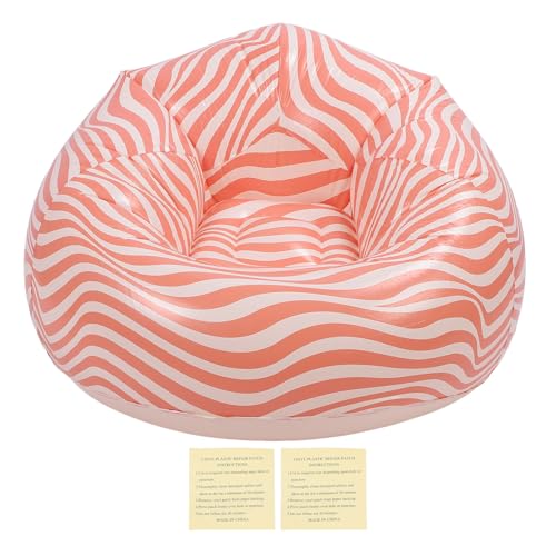 AUNMAS Aufblasbarer Stuhl Tragbare Blow -up -Lounge W Reparaturflecken für Innenpool Im Freien Pool Beach Camping Leicht 28.75 Unzen PVC Ergonomisches Design (PINK) von AUNMAS