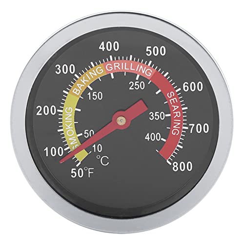 AUNMAS BBQ-Thermometer, Edelstahl-Temperaturanzeige, Grill-Holzkohlegrill-Thermometer, Hitzeanzeige für Lamm-Rindfleisch-Kochen von AUNMAS