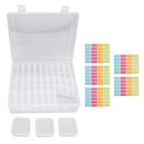AUNMAS Craft Storage Box, Perlen Organizer Box mit Scharnierdeck von AUNMAS