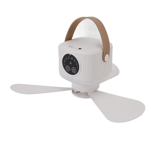 AUNMAS Deckenlüfter Licht, Unterstützt Additions -Aromatherapie -Pads 4 Geschwindigkeit Timing -Funktion LED Deckenventilator mit Fernbedienung (WHITE) von AUNMAS