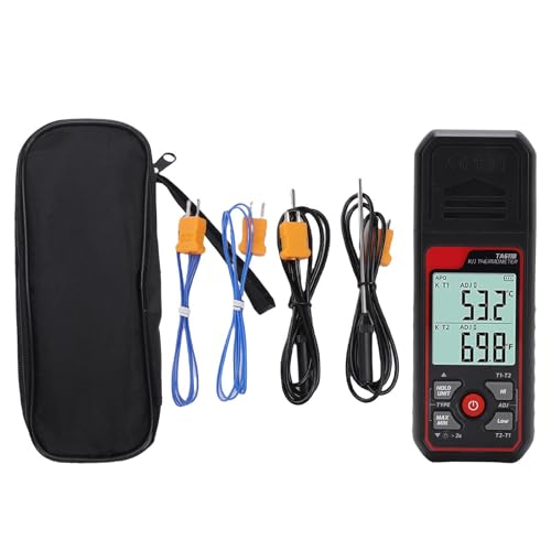 AUNMAS Doppelkanal Digitalem Temperaturmesser K- und J -Typ -Thermoelement -Thermometer mit Hintergrundbeleuchtung LCD -Bildschirm, Hoher Niedriger Alarm- und Adj -Vergütungsfunktion AUNMAS Doppelkanal Digitalem Temperaturmesser K- und J -Typ -Thermoelement -Thermometer mit Hintergrundbeleuchtung LCD -Bildschirm, Hoher Niedriger Alarm- und Adj -Vergütungsfunktion von AUNMAS
