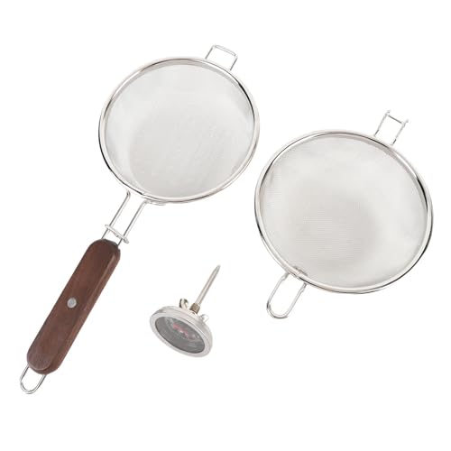 AUNMAS Edelstahl -Kaffeebohnen -Röster -Werkzeug mit Thermometer Tragbares Handy Coffee Roaster Mesh Pan Tool für Home Outdoor Bohnen Backen von AUNMAS