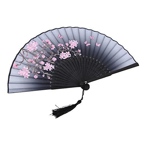 AUNMAS Folding Hand Fan Tanzen Fans Requisiten Chinesisch Japanisch Vintage Style Home Office Dekoration Handwerk für Hochzeitsgeschenke Party Favors(1#) von AUNMAS