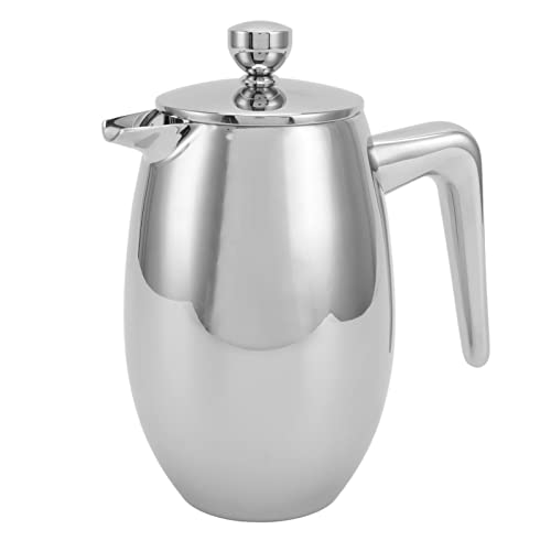 AUNMAS French Press Kaffeefilter, Kaffeefilter Typ Wasserkocher Kaffeekanne 304 Edelstahl Doppelschicht U-förmige Öffnung, Handbrühender Kleiner Kaffeebereiter Typ Wasserkocher für zu von AUNMAS