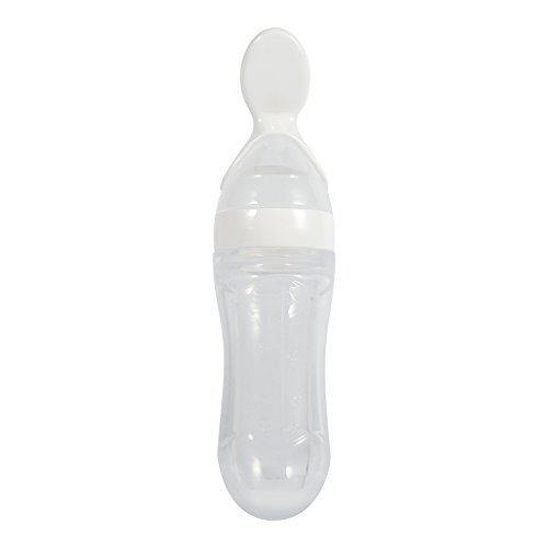 AUNMAS Getreidefütterung Flasche Infant Food Squeeze Feeder Kleinkindmilchbrei Löffel (WHITE) von AUNMAS