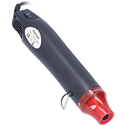 AUNMAS Handheld Hot Air Gun, ABS Edelstahl 300 W 200 ° C Schnelle HitzeTragbare Mini -Heißluftpistole Gebaut - in -Handwerksspeisende Schrumpfpackung (EU-Stecker 230V) von AUNMAS
