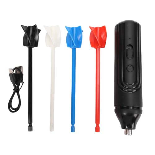 AUNMAS Harzmischer Handheld Harz Rührer Mischwerkzeug mit 4 Farbpaddeln für Silikonfarbe Pigment Skulptur Gips Keramikmischung von AUNMAS