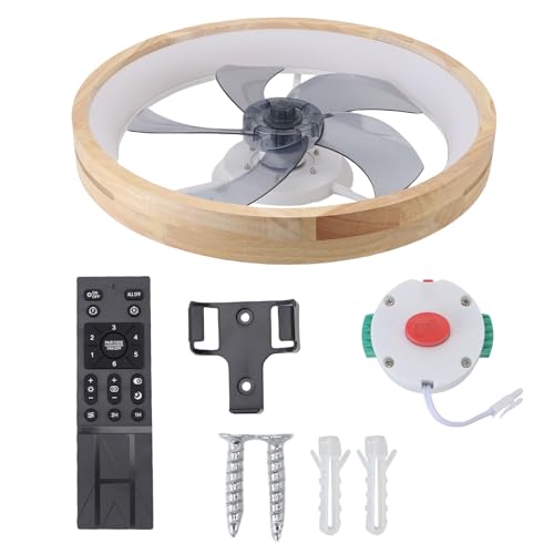 AUNMAS LED -Deckenventilatorleuchte mit Fernbedienung, 6 Geschwindigkeiten Dimmbare Ruhige Reversible Moderne Flush Mount Lächer Lüfter Licht für Küchenschlafzimmer Esszimmer Terrasse von AUNMAS