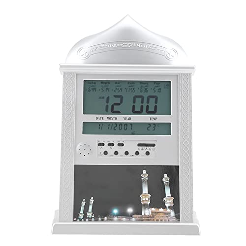 AUNMAS Muslimische Gebetsuhr, 210 * 27 * 325mm Silber Azan Gebetsalarm Digitale Azan-Tischuhr für das Home Office Tischdekoration AUNMAS Muslimische Gebetsuhr, 210 * 27 * 325mm Silber Azan Gebetsalarm Digitale Azan-Tischuhr für das Home Office Tischdekoration von AUNMAS