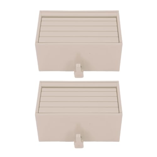 AUNMAS Schlüsselhalter Organizer Wandmontage Schlüsselbügel mit Auto Garagen Design Magnetverschluss für die Eingangsdekoration zu Hause (Beige) von AUNMAS