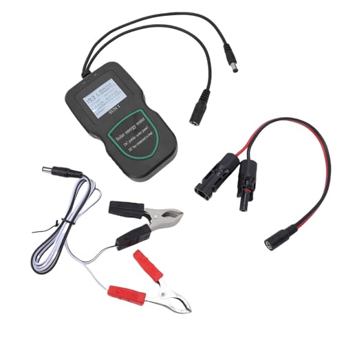 AUNMAS Solar Panel Tester MPPT Photovoltaik Multimeter Troubles Hooting Tool 5W-500W mit Großem LCD-Display für Solar-PV-Panel Testdaten Analyse (BLACK) von AUNMAS