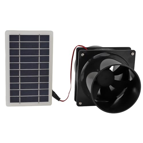AUNMAS Solarbetriebener Abluftventilator, 10W 12V Solarpanel Betriebener Ventilator für Dachböden, Gewächshäuser, Wohnmobile und Boote von AUNMAS