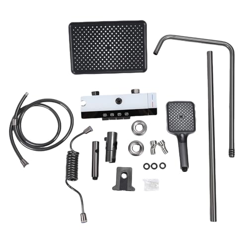 AUNMAS Space Aluminium Duschkopf Set, Druckschubfaktor -Multi -Modi Wandmontierter Duschkopf und Handheldsystem mit Eingebautem Umgebungslicht für Badezimmer AUNMAS Space Aluminium Duschkopf Set, Druckschubfaktor -Multi -Modi Wandmontierter Duschkopf und Handheldsystem mit Eingebautem Umgebungslicht für Badezimmer von AUNMAS