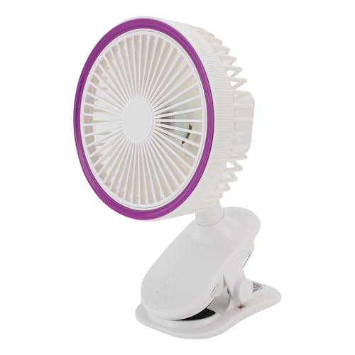 AUNMAS Tragbarer Clipauf Lüfter, USB -Wiederaufladbare 360 ​​° Rotatable Stille, Wiederaufladbare USB Mini Personal Cooling -Lüfter mit Clamp für Home Office Car Outdoor (WHITE) von AUNMAS