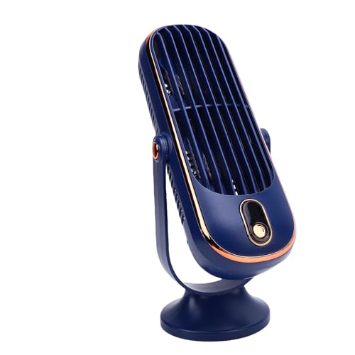 AUNMAS Tragbarer Schreibtisch -Turm -Lüfter, 5 Geschwindigkeiten Bürstenloser Motor LED -Display Turmkühlung Lüfter USB Wiederaufladbar Ruhiger Oszillierender Tischlüfter für Innenräume (BLUE) von AUNMAS
