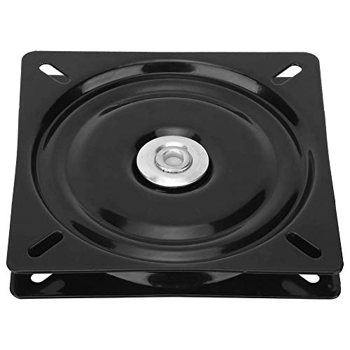 AUNMAS Tisch Drehscheibe, 19.7x19.7x2cm Schwarzes Eisen Lager Stuhl Unterstützung Platte Sitz-Drehfuß-Montageplatte Universal 360 Grad Esstisch Drehscheibe für Barhocker Stuhl von AUNMAS