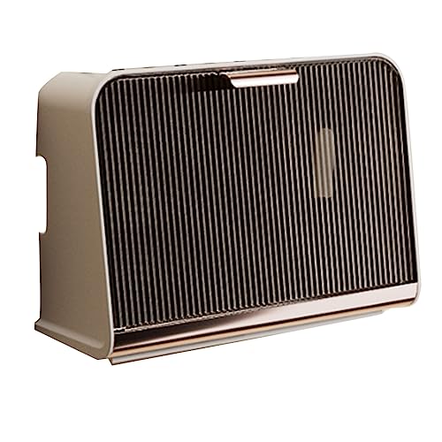 AUNMAS WLAN-Router-Aufbewahrungsbox mit Großem Fassungsvermögen und Deckel, Modisches und Dekoratives, Umweltfreundliches PP- und PET-Material, Wandmontage (Beige, große Größe: 30 x 12 von AUNMAS
