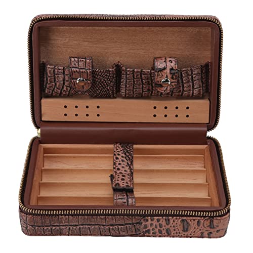 AUNMAS Zigarren-Humidor-Etui Zigaretten Tragbarer Leder-Luftbefeuchter Reise-Zigarrenkiste mit ReißVerschluss-Aufbewahrungstasche Zigarren-Humidor-Box Zigaretten-Set FüR 4 Zigarren AUNMAS Zigarren-Humidor-Etui Zigaretten Tragbarer Leder-Luftbefeuchter Reise-Zigarrenkiste mit ReißVerschluss-Aufbewahrungstasche Zigarren-Humidor-Box Zigaretten-Set FüR 4 Zigarren von AUNMAS