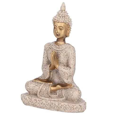 AUNMAS Buddha Statue meditiert sitzende Carving Figur Handwerk für Home Desktop Dekoration Ornament(1#) von AUNMAS
