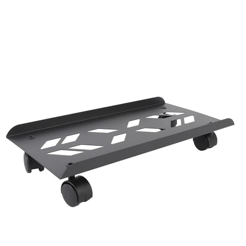 Computer Tower Stand, Einstellbarer Mobiler CPU -Ständer, Belüfteter Computerturmstand mit 4 Caster -Rädern für den Meisten PC -Turm für Gaming Office Desk Accessoires von AUNMAS