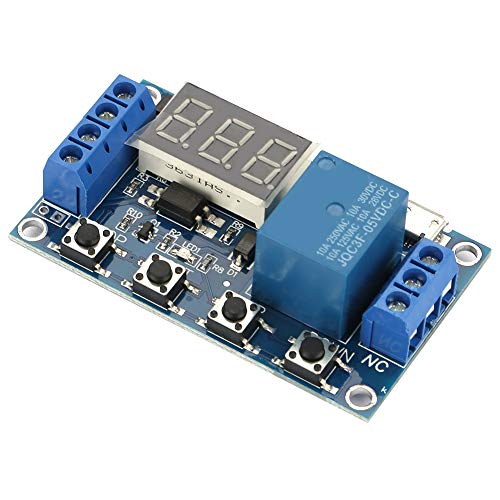 AUNMAS Timer-Relais-Modul, 6,2 * 3,8 * 1,7cm DC 5-30V Zyklusverzögerung Timer Verzögerung LED-Anzeige Verzögerung Ein/Aus-Relais-Modul Auslösezyklusverzögerung Timer-Schalter AUNMAS Timer-Relais-Modul, 6,2 * 3,8 * 1,7cm DC 5-30V Zyklusverzögerung Timer Verzögerung LED-Anzeige Verzögerung Ein/Aus-Relais-Modul Auslösezyklusverzögerung Timer-Schalter von AUNMAS