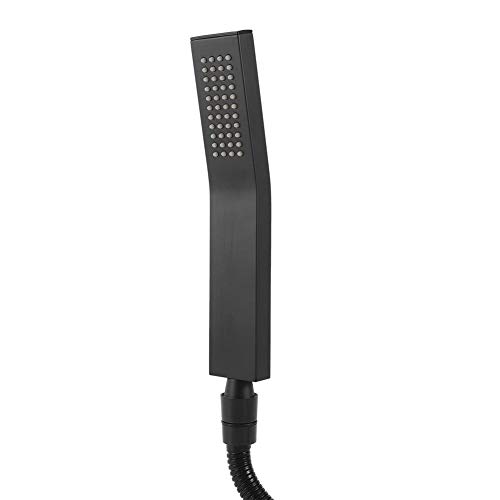 AUNMAS Brausekopf-Set, G1/2in Gewinde Regen Typ Druck Handbrause Badezimmer Kopf Schwarz mattes Duschbrausen-Set für Badezimmer von AUNMAS