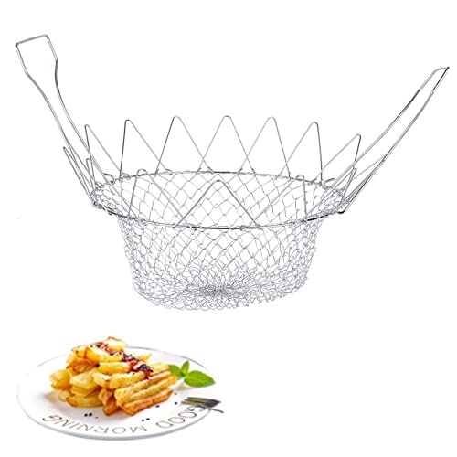 AUNMAS Fritierkorb aus Edelstahl, 23,5x9,5cm faltbarer Bratnetzkorb Kochsieb Abtropfkorb Küche Kochwerkzeug für Pommes frites, Chicken Fingers, Zwiebelringe AUNMAS Fritierkorb aus Edelstahl, 23,5x9,5cm faltbarer Bratnetzkorb Kochsieb Abtropfkorb Küche Kochwerkzeug für Pommes frites, Chicken Fingers, Zwiebelringe von AUNMAS
