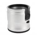 Kaffee-Tamper-Halter, Rund Verhindert Rutschen Kaffeeverteiler Verstellbarer Kaffeepulver-Pressgriff Universeller Kaffeefilter Griffständer aus Aluminiumlegierung für das Heimcafé (Silber) von AUNMAS