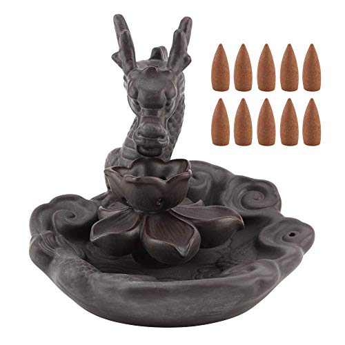 Keramik Weihrauch Halter Chinesischen Großen Drachen Rückfluss Räuchergefäß Halter Rauch Brenner für Yoga Raum Home Office Decor Ornament von AUNMAS