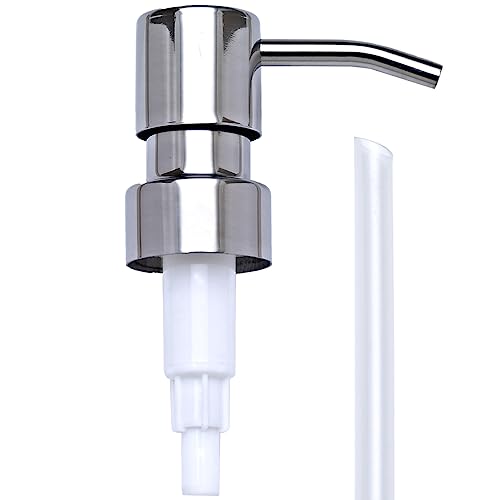 Chrom-Seifenspender-Pumpe Ersatz – Silber 304 Rostfreier Edelstahl Lotionspender Pumpen Ersatz für Standard 28/400 Halsgröße Regular Mouth Flaschen Chrom-Seifenspender-Pumpe Ersatz – Silber 304 Rostfreier Edelstahl Lotionspender Pumpen Ersatz für Standard 28/400 Halsgröße Regular Mouth Flaschen von AUNRGO
