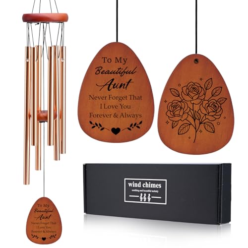 Geburtstagsgeschenke für Tante von Neffe, Nichte, Tanten, Windspiel für Outdoor, beste Tante aller Zeiten, Geschenk für Tante, Liebeserinnerung, Geschenke für Thanksgiving, Weihnachten von AUOIAJAS