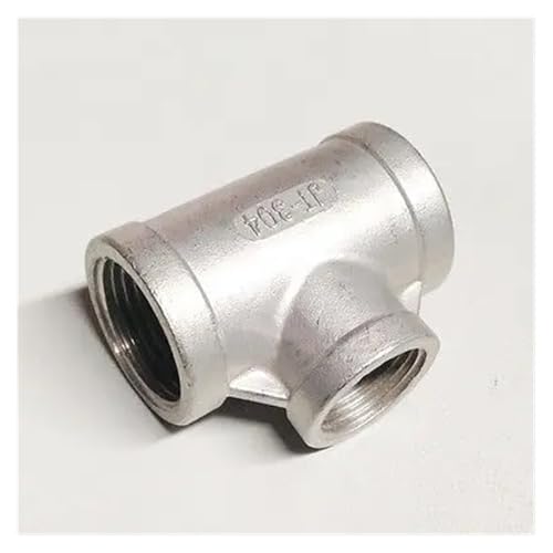 AUOQKQUT 1" BSP to 1-1/4" BSP Female Thread 304 Stainless Reducing Tee 3 Way Connector Pipe Fitting Water Oil air von AUOQKQUT
