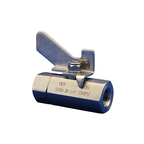 AUOQKQUT 1PC 1/4" Stainless Steel High Pressure Ball Valve 1500psi for Instrument Air Source Water Pipe von AUOQKQUT