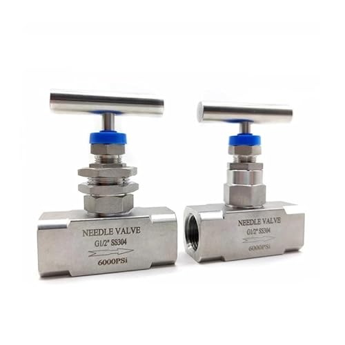 AUOQKQUT 1PC 304 Stainless Steel high Pressure Needle Valve 6000 psi 3/8" BSPP Through Board Type Female Thread Globe Valve AUOQKQUT 1PC 304 Stainless Steel high Pressure Needle Valve 6000 psi 3/8" BSPP Through Board Type Female Thread Globe Valve von AUOQKQUT