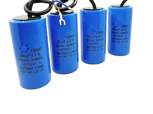 AUOQKQUT 1pc Electronic Starter Run Capacitors CBB60 Spade Tabs 4UF 450V von AUOQKQUT