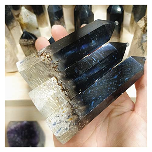 AUOQKQUT 2 Stück echte natürliche Palmwurzel-Kristallspitzen, Steinprodukte, Zauberstäbe, Vintage-Dekorationen for Juwelier Yuebang Haus Dekoration von AUOQKQUT