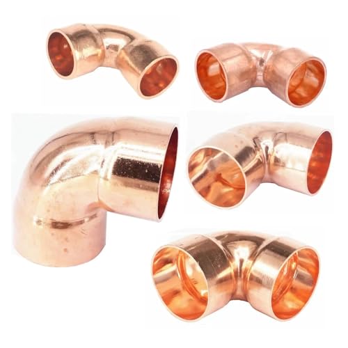 AUOQKQUT 2pcs I.DxThickness 9.52x0.8mm 90 Angle Equal Elbow Copper End Feed Pipe Adapter Air Condition Gas Water Oil AUOQKQUT 2pcs I.DxThickness 9.52x0.8mm 90 Angle Equal Elbow Copper End Feed Pipe Adapter Air Condition Gas Water Oil von AUOQKQUT