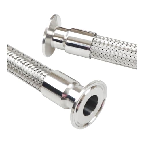 AUOQKQUT 4 Meters 1.5" Tri Clamp 25mm Pipe OD Braided Soft Tube for Homebrew SUS304 von AUOQKQUT