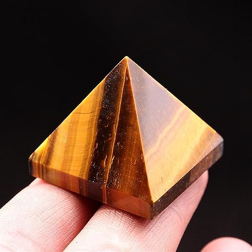 AUOQKQUT Natürliches Tigerauge-Pyramiden-Edelsteinexemplar Haus Dekoration(Size:5cm) von AUOQKQUT