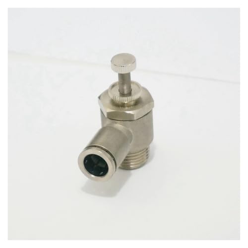 AUOQKQUT Pneumatic Push In Flow Speed Control Valve Union Quick Release Air Fitting Push Fit 1/2" Male x Tube O/D 12mm AUOQKQUT Pneumatic Push In Flow Speed Control Valve Union Quick Release Air Fitting Push Fit 1/2" Male x Tube O/D 12mm von AUOQKQUT