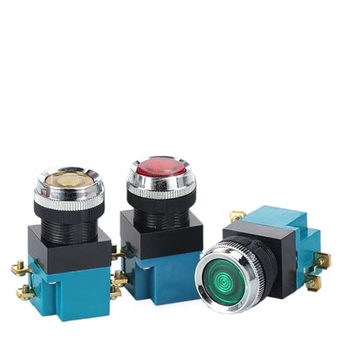 Mounting Diameter Ф25MM 1NO+1NC LA128 /LA19-11D With Light :5A 250V Red Orange Green Push Button Switch AUOQKQUT(Green) von AUOQKQUT