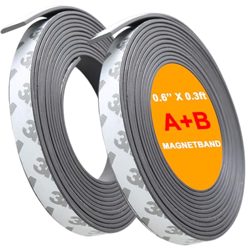 A + B Magnetband für Fliegengitter & Moskitonetze Magnetstreifen stark selbstklebend extra starkem Magnetstreifen Starker Kleber Klebeband Ideal als Fliegengitter Fenster Magnet uvm (1+1 Mete) von AUPERTO