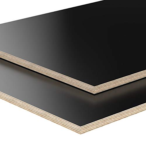 18mm Multiplex Zuschnitt schwarz melaminbeschichtet Länge bis 200cm Multiplexplatten Zuschnitte Auswahl: 190x10 cm von AUPROTEC