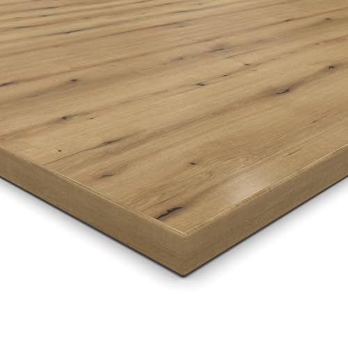 19mm Spanplatte Zuschnitt Eiche Evoke Coast melaminharzbeschichtet Länge bis 200cm Dekorplatten Zuschnitte mit Umleimer Auswahl: 50 x 100 cm (ABS Kante komplett) von AUPROTEC