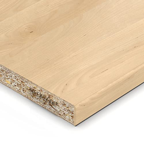19mm Spanplatte Zuschnitt Mandal Ahorn Natur melaminharzbeschichtet Länge bis 200cm Dekorplatten Zuschnitte mit Umleimer Auswahl: 40 x 90 cm (ABS Kante Lange Seite) von AUPROTEC