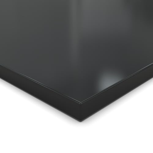 19mm Spanplatte Zuschnitt Signalschwarz melaminharzbeschichtet Länge bis 200cm Dekorplatten Zuschnitte mit 2mm Umleimer Auswahl: 40 x 40 cm (ABS Kante komplett) von AUPROTEC