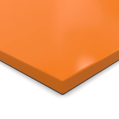 19mm Spanplatte Zuschnitt orange melaminharzbeschichtet Länge bis 200cm Dekorplatten Zuschnitte mit Umleimer Auswahl: 130 x 60 cm (ABS Kante komplett) von AUPROTEC